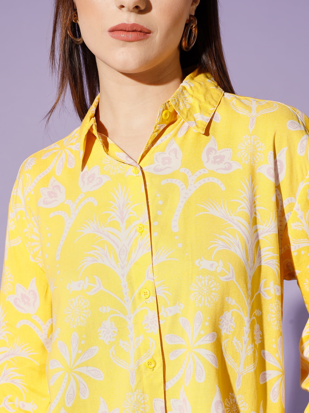 Sunflower Dreams: A Rayon Co-ord Set in Yellow | Hues of India