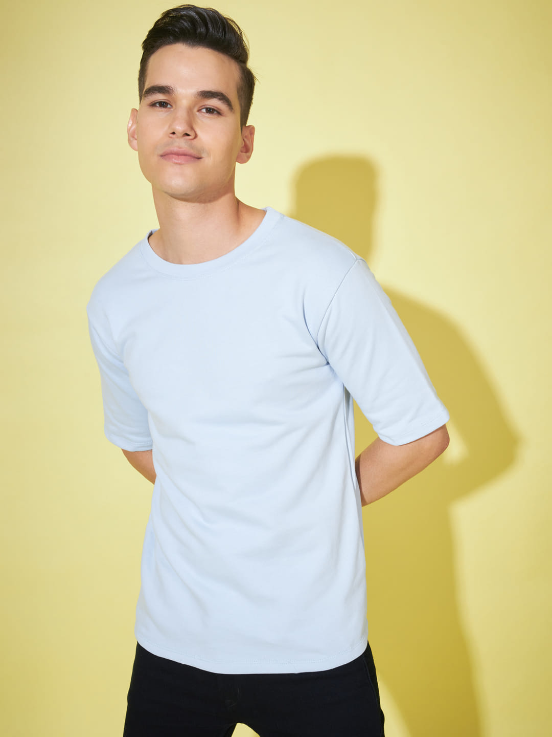 Serene Simplicity: Plain Light Blue Men's T-Shirt