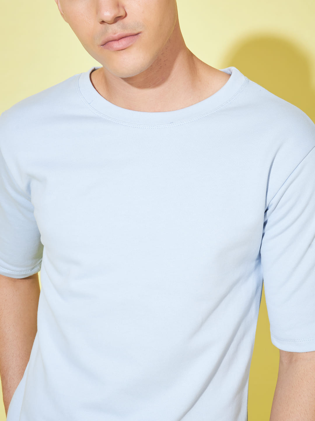 Serene Simplicity: Plain Light Blue Men's T-Shirt