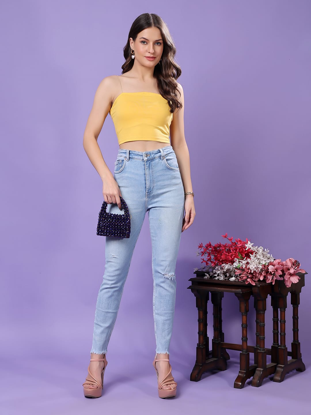Cation Cotton Tank Crop Top