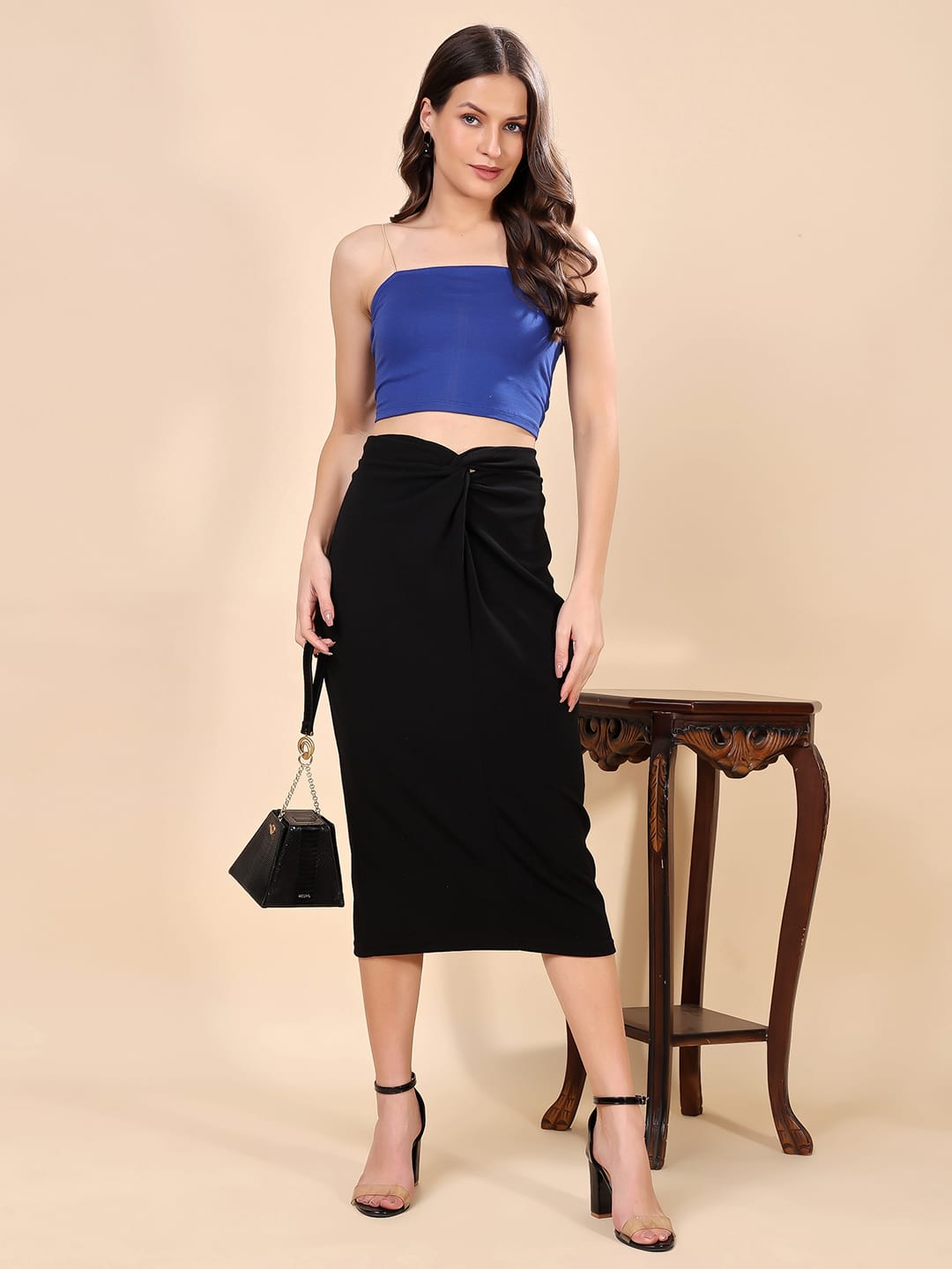 Cation Women Shoulder Straps Cotton Tank Crop Top