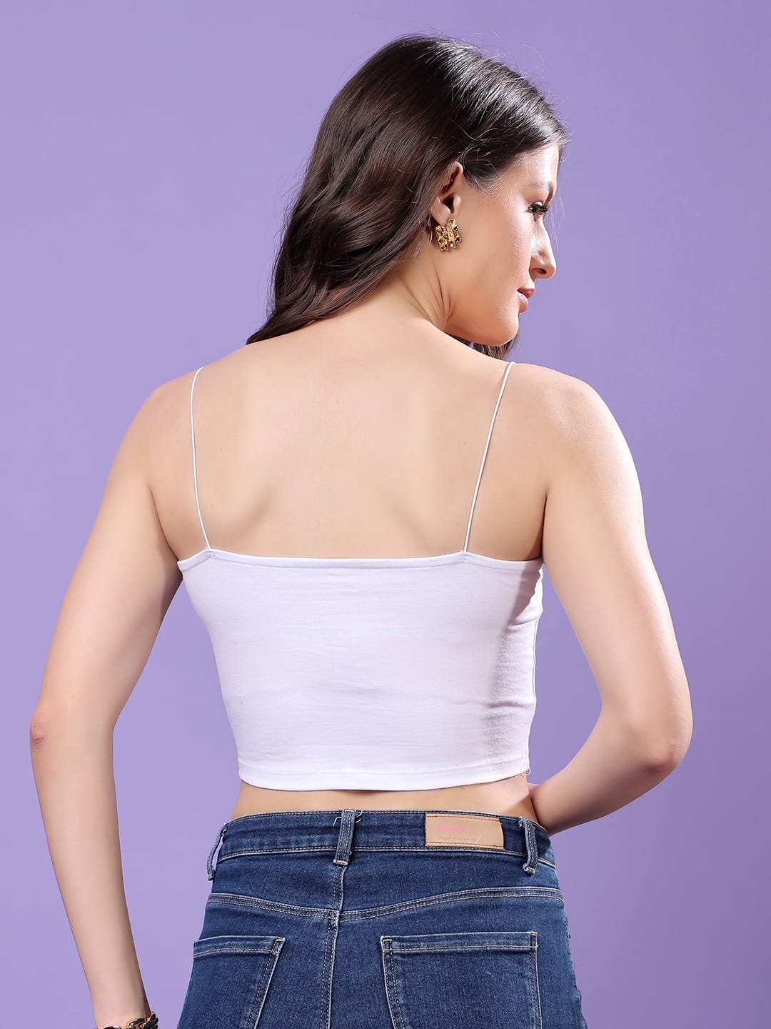 Cation Women Cotton Tank Crop Top