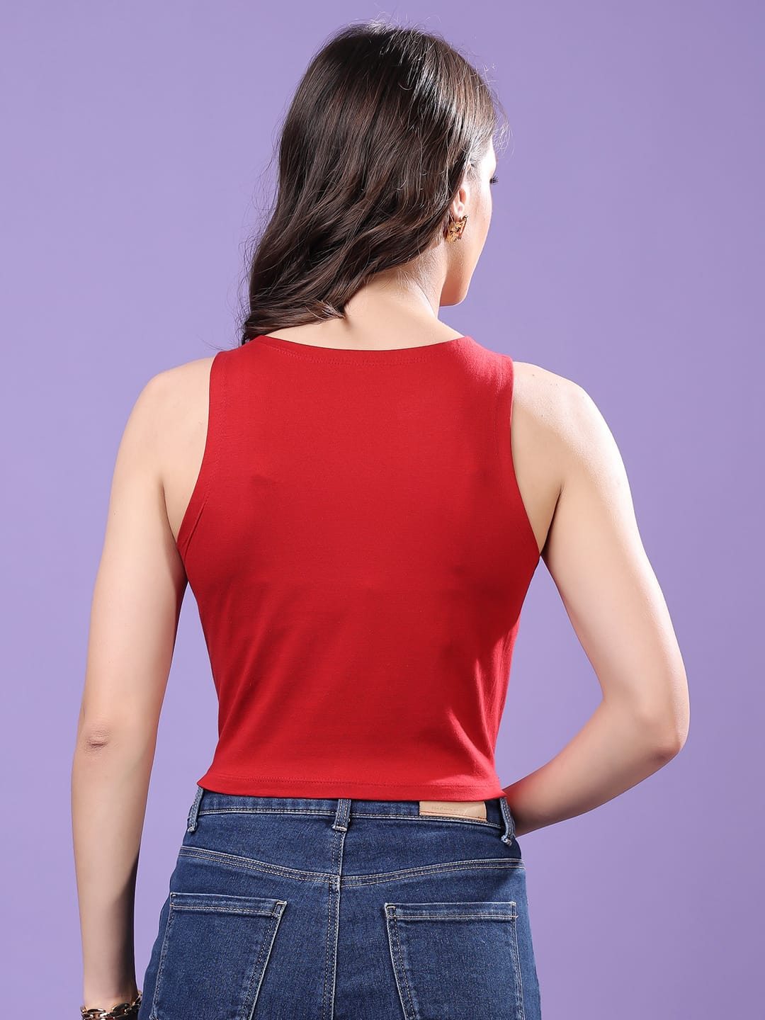 Cation Women Cotton Tank Crop Top