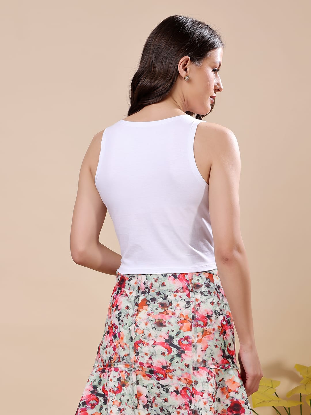 Cation Women Cotton Tank Crop Top