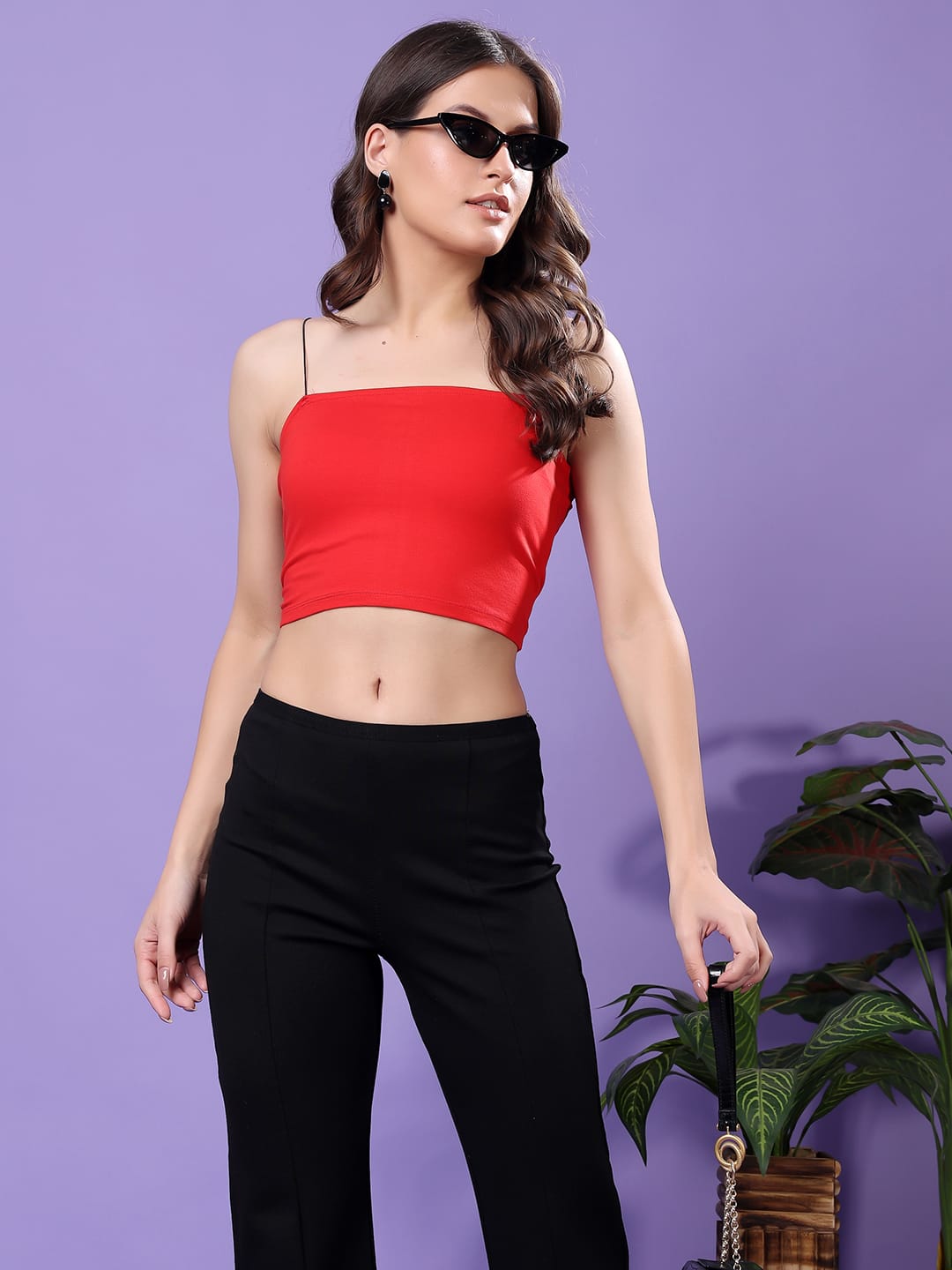 Cation Women Cotton Tank Crop Top