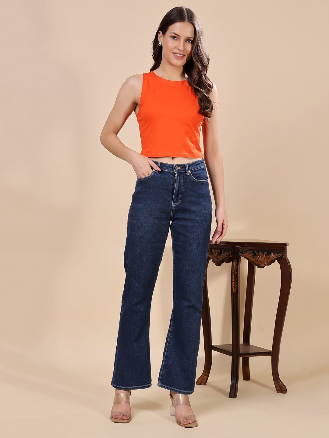 Cation Cotton Tank Crop Top