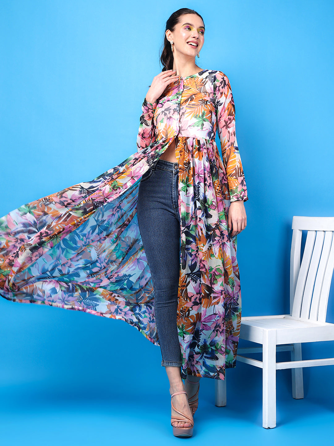 Floral Printed Georgette Tunics