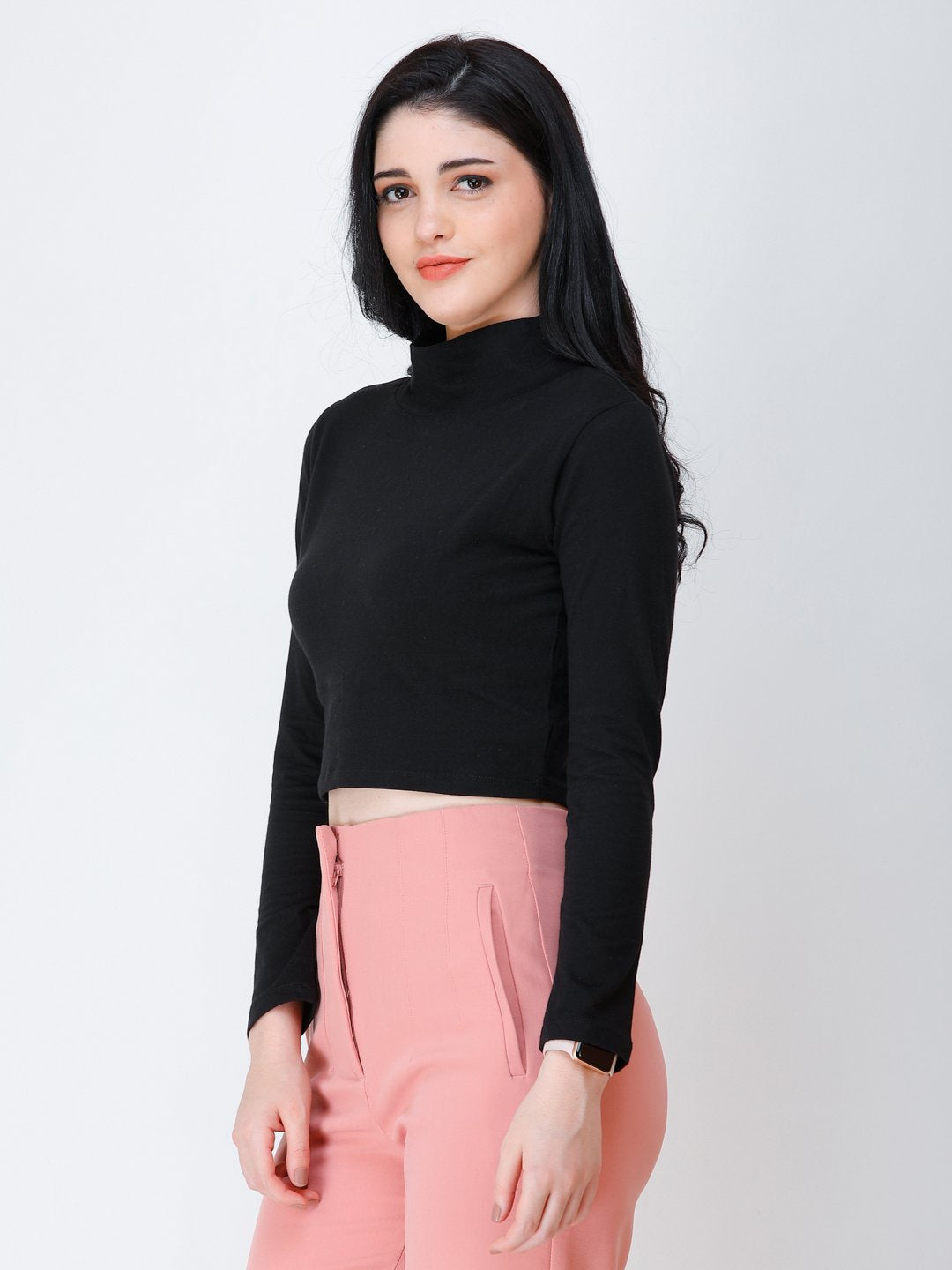 SCORPIUS high neck black top