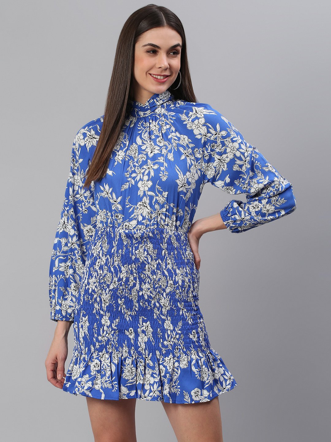 Floral Blue Dress