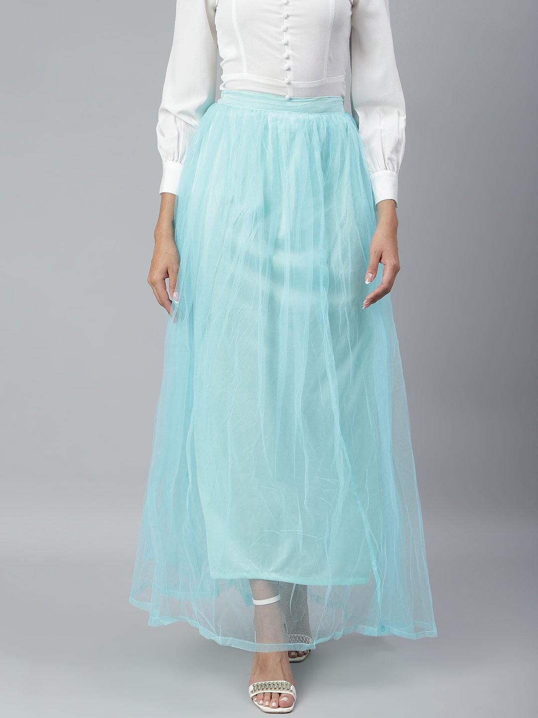 SCORPIUS Green Net long skirt