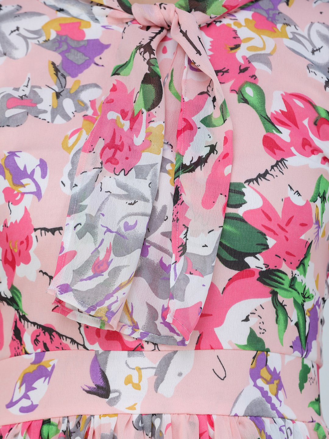 SCORPIUS PINK printed Midi dress