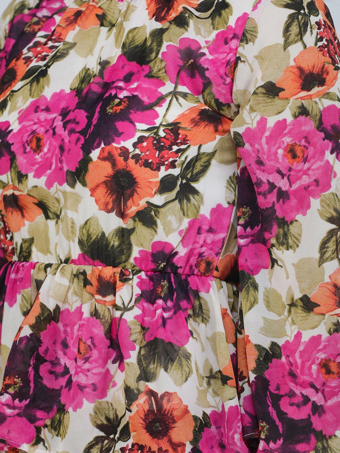 SCORPIUS Printed Floral full sleeve Knee length Dress