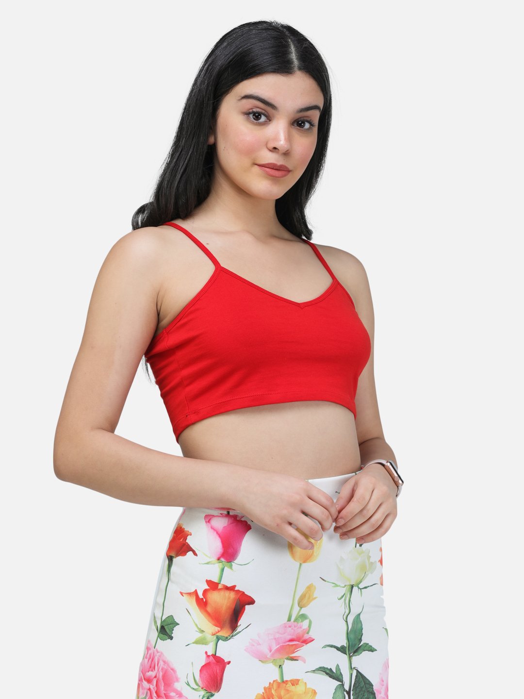 SCORPIUS RED BRALETTE TOP