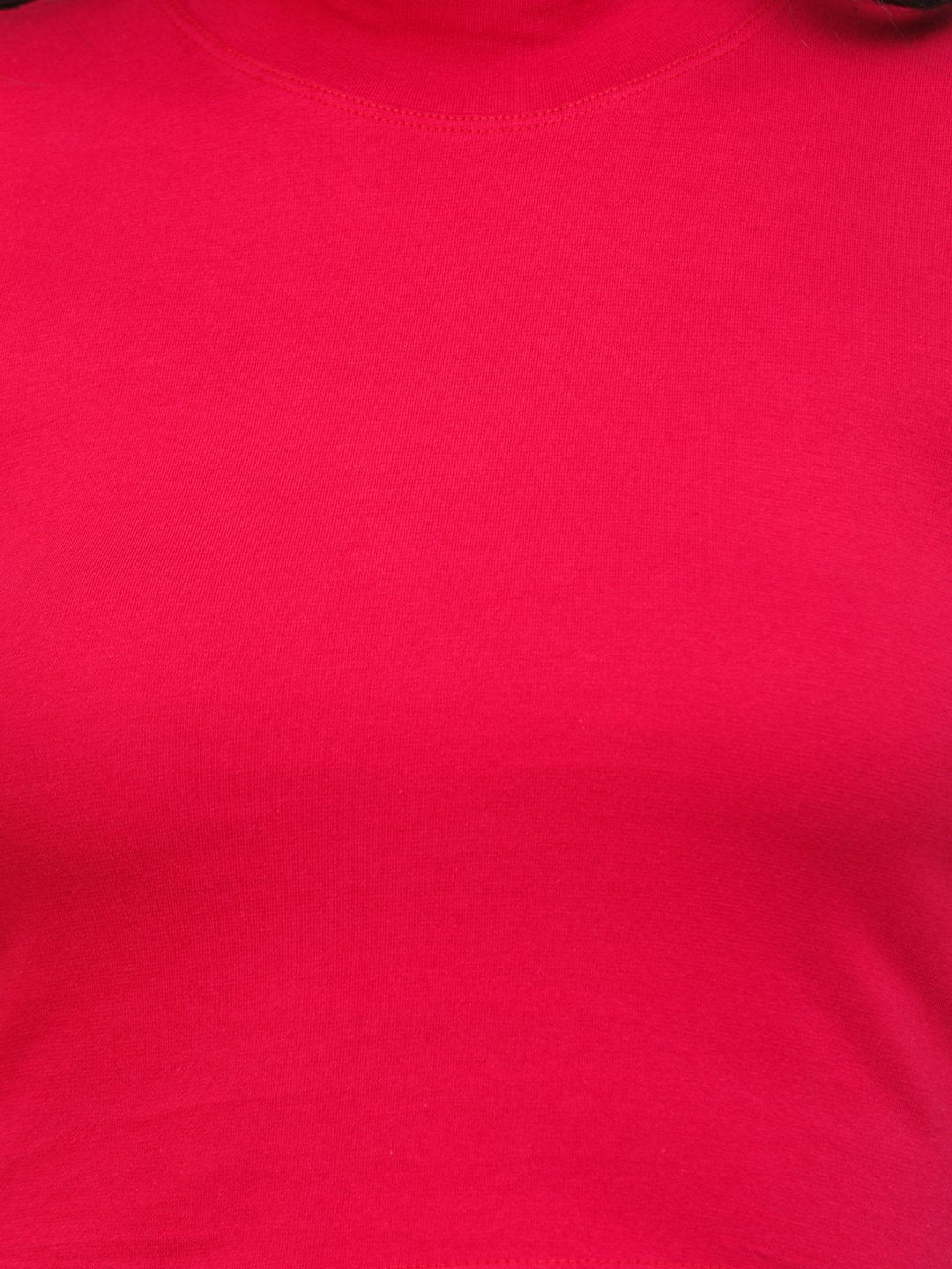 SCORPIUS MAGENTA CUT SLEEVE CROP TOP