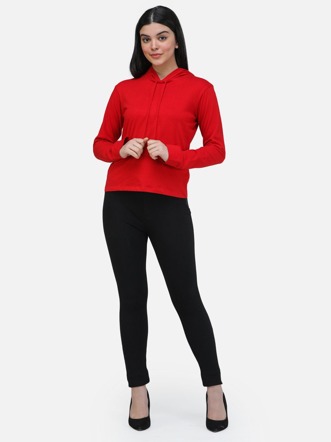SCORPIUS RED SWEATSHIRT STYLE HOODIE TOP