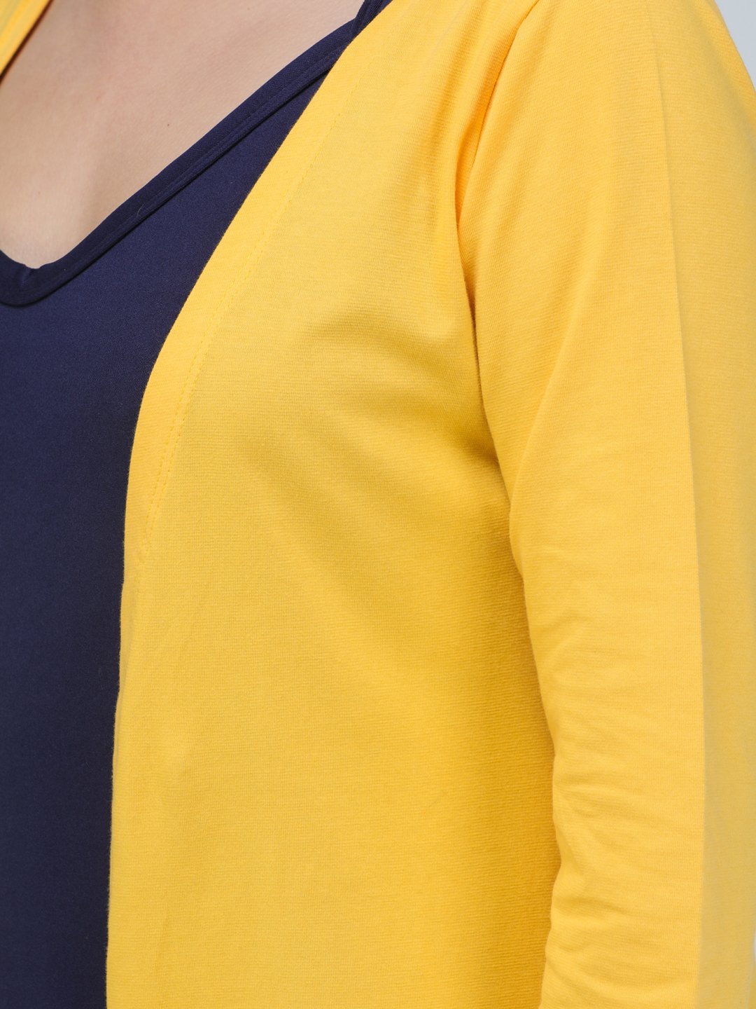 SCORPIUS YELLOW SOLID LONG SHRUG