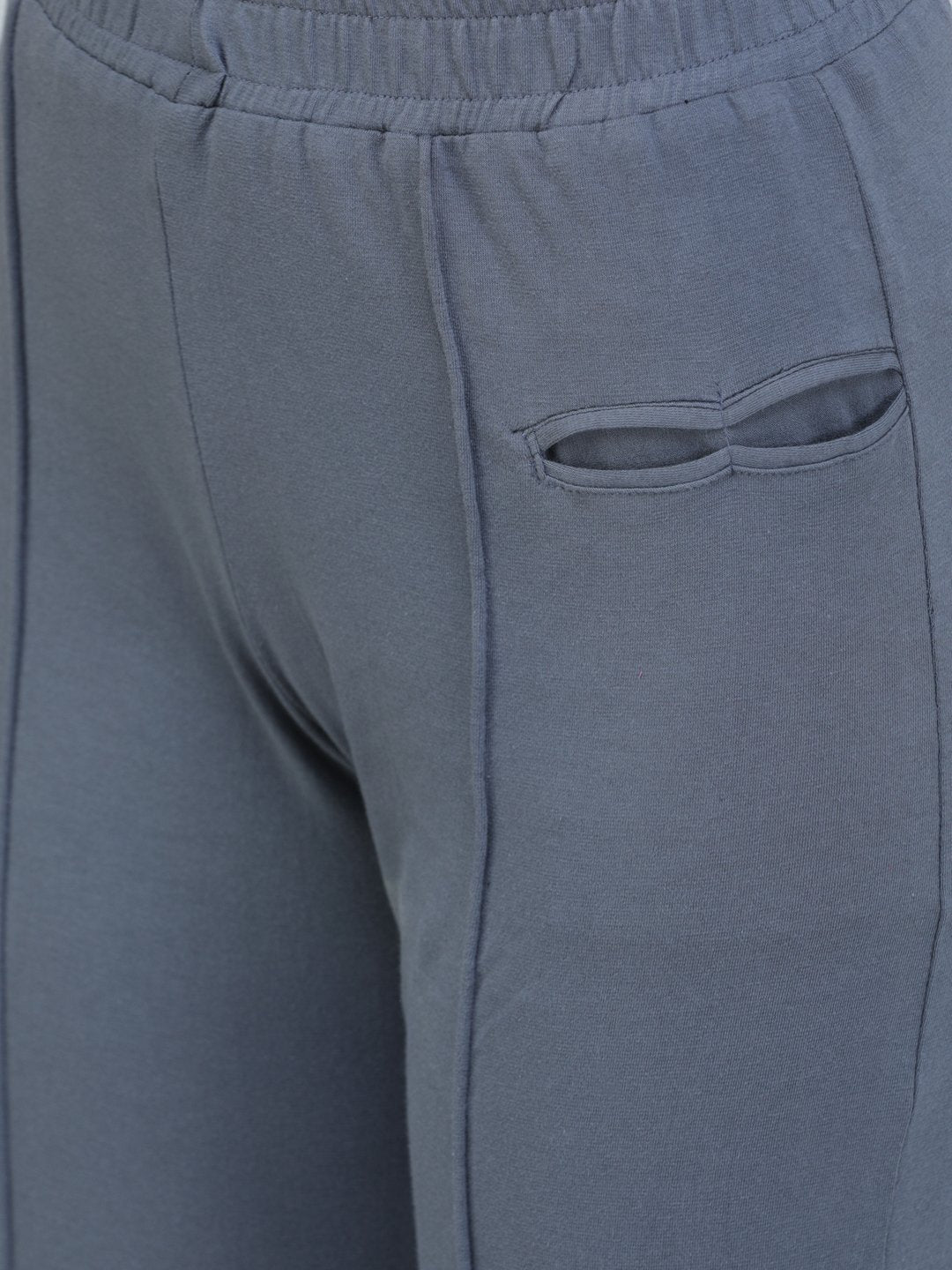 SCORPIUS GREY TRACKPANT WITH FRONT POCKET DESIGN