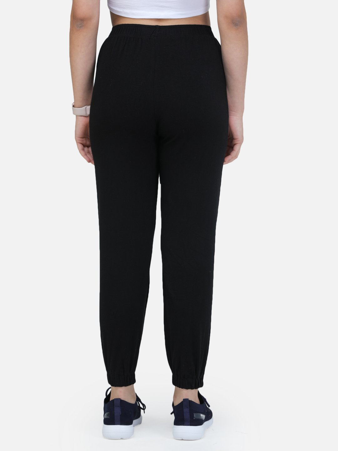 SCORPIUS BLACK TRACKPANT WITH WHITE STRAP