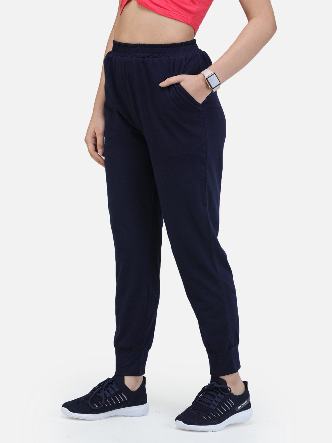 SCORPIUS SOLID NAVY BLUE TRACKPANT