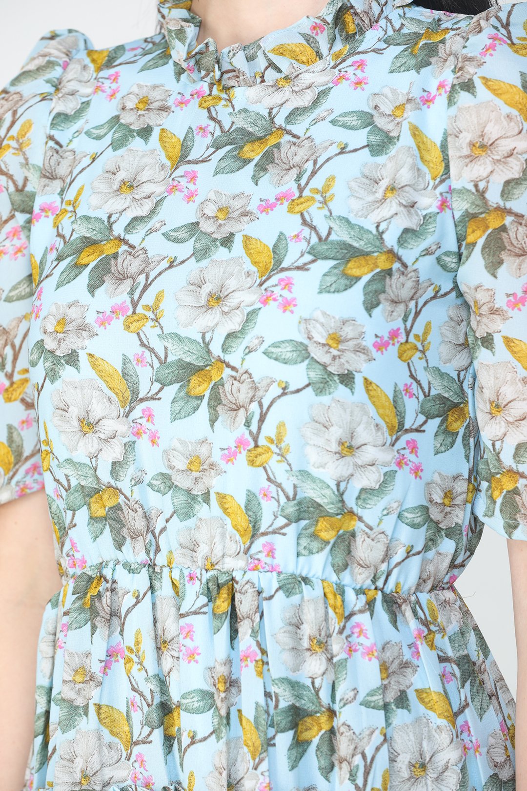 SCORPIUS Blue Printed dress