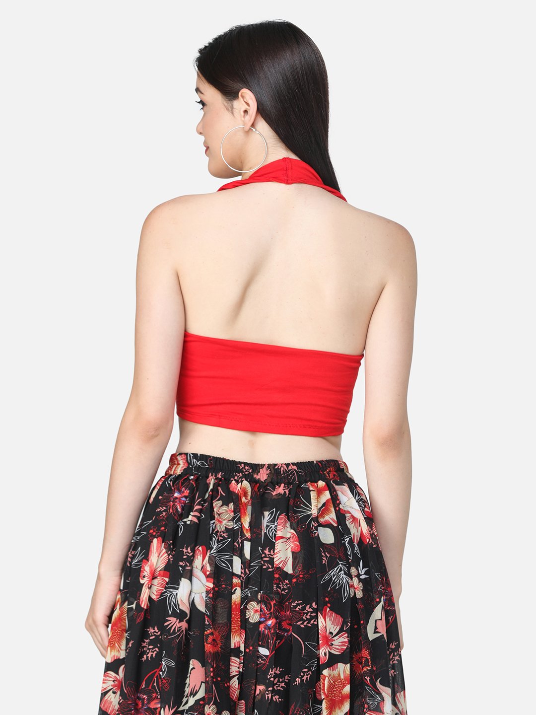 SCORPIUS SOLID RED CROP TOP