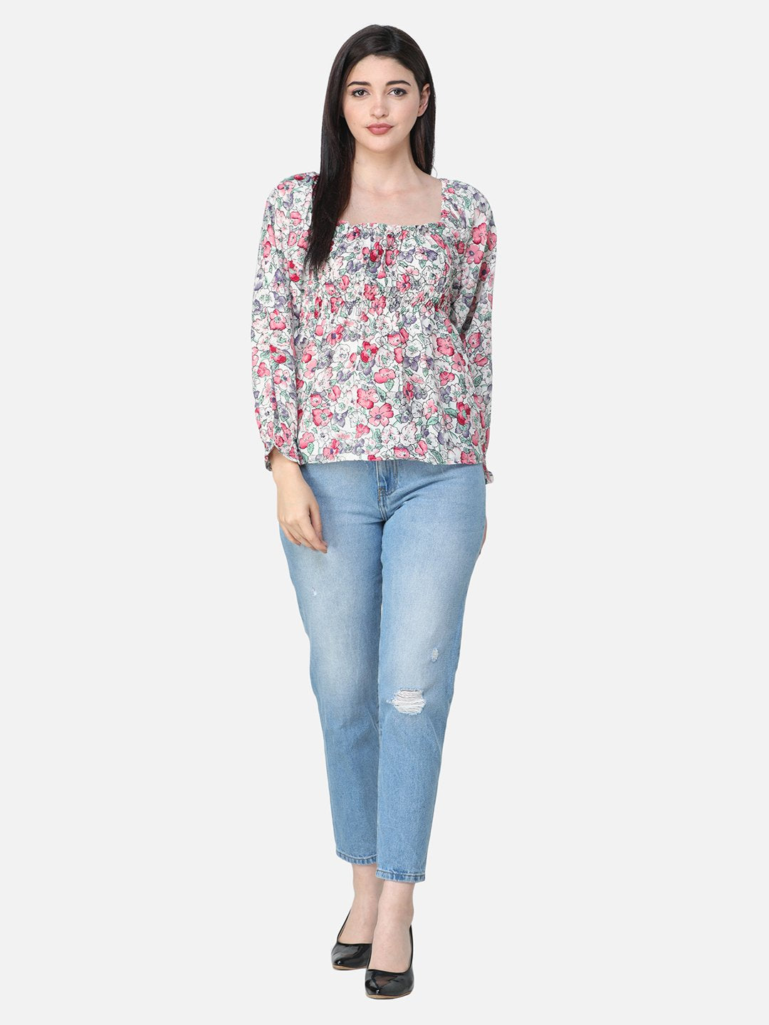 SCORPIUS FLORAL MULTI COLOR TOP