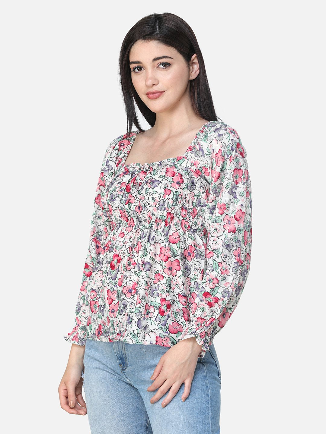 SCORPIUS FLORAL MULTI COLOR TOP