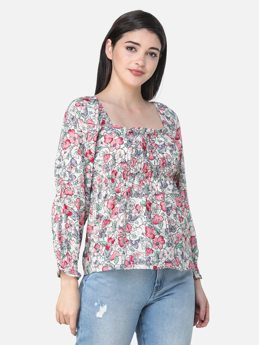 SCORPIUS FLORAL MULTI COLOR TOP
