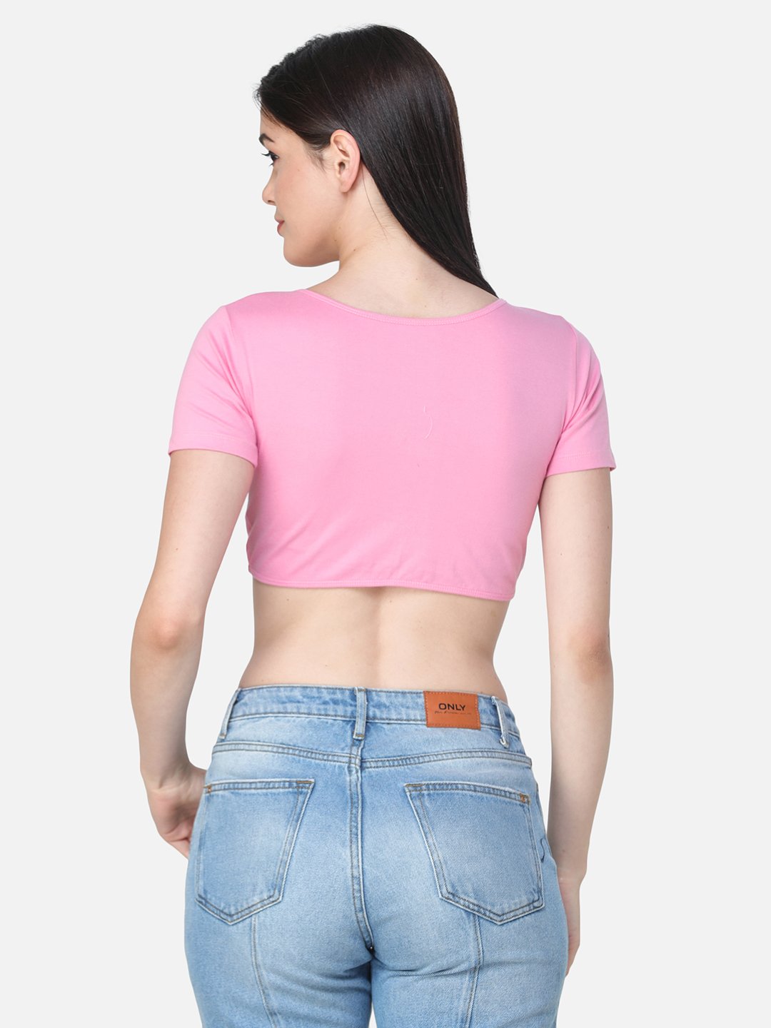 SCORPIUS SOLID PINK CROP TOP