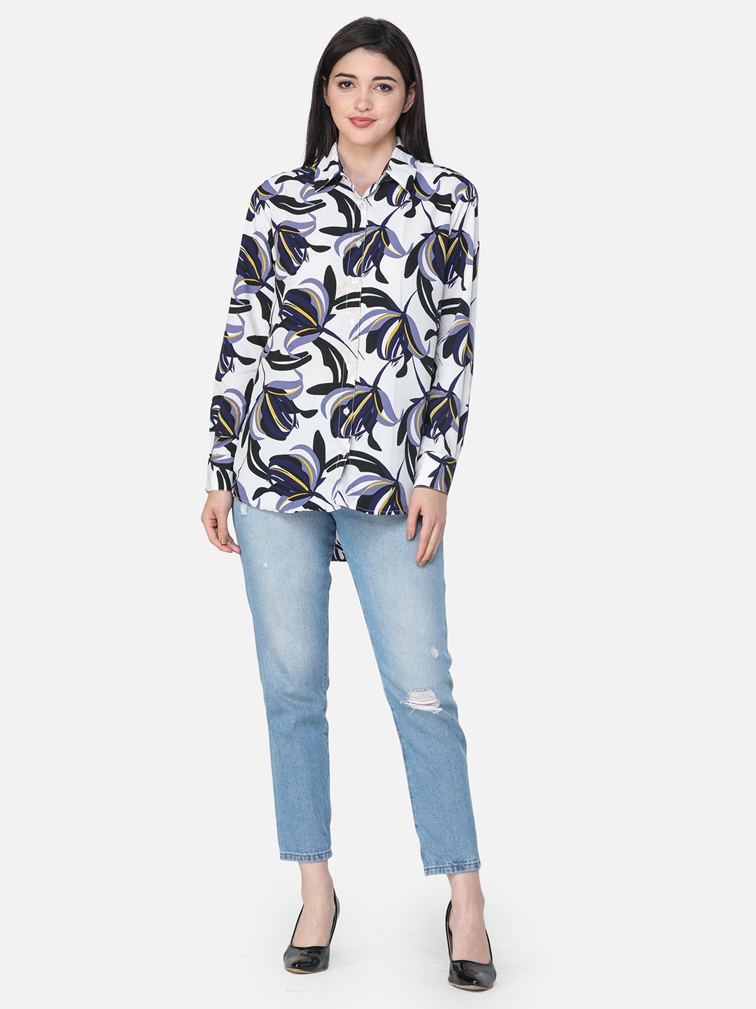 White Printed Shirt