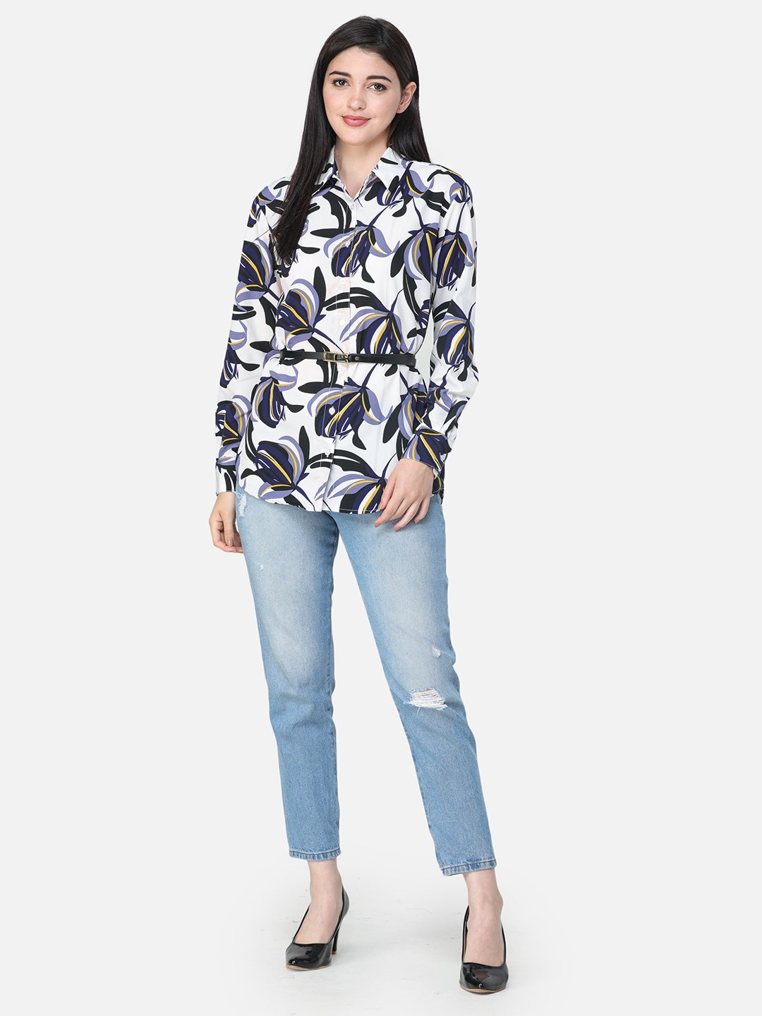 White Printed Shirt