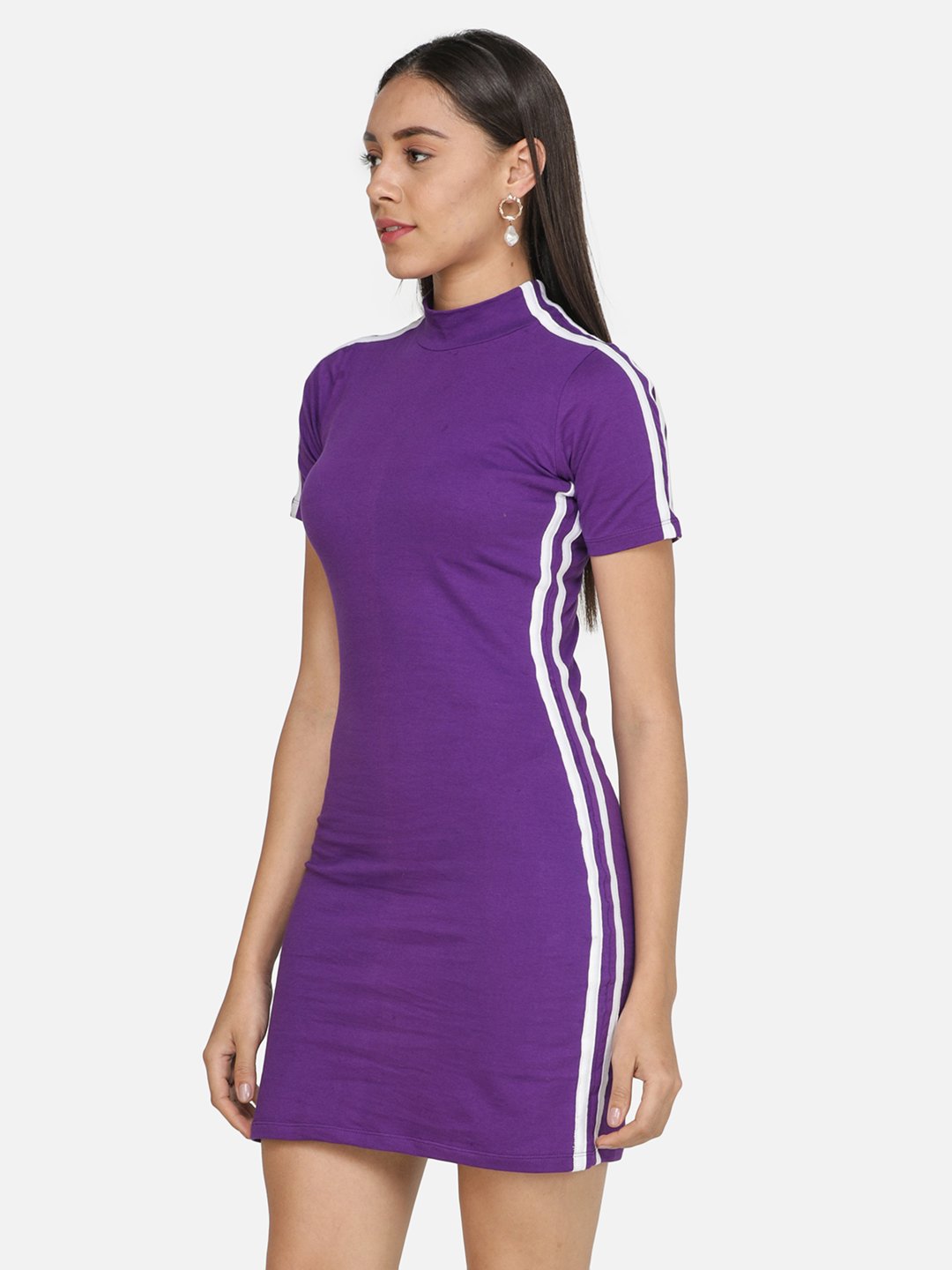 SCORPIUS Purple Printed Mini dress