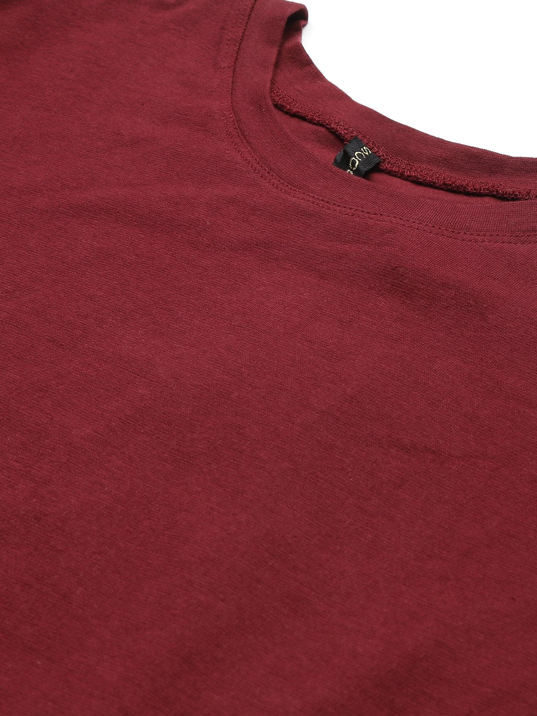 SCORPIUS Maroon Loose Fit Tshirt