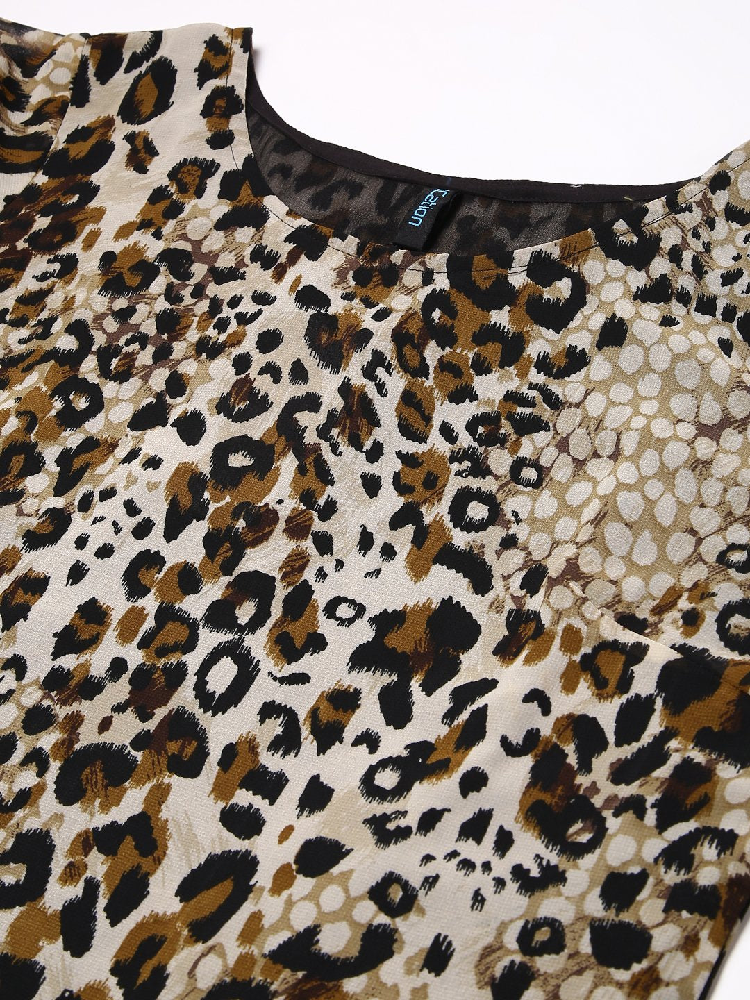 Designer Brown Cheetah Print Tunic