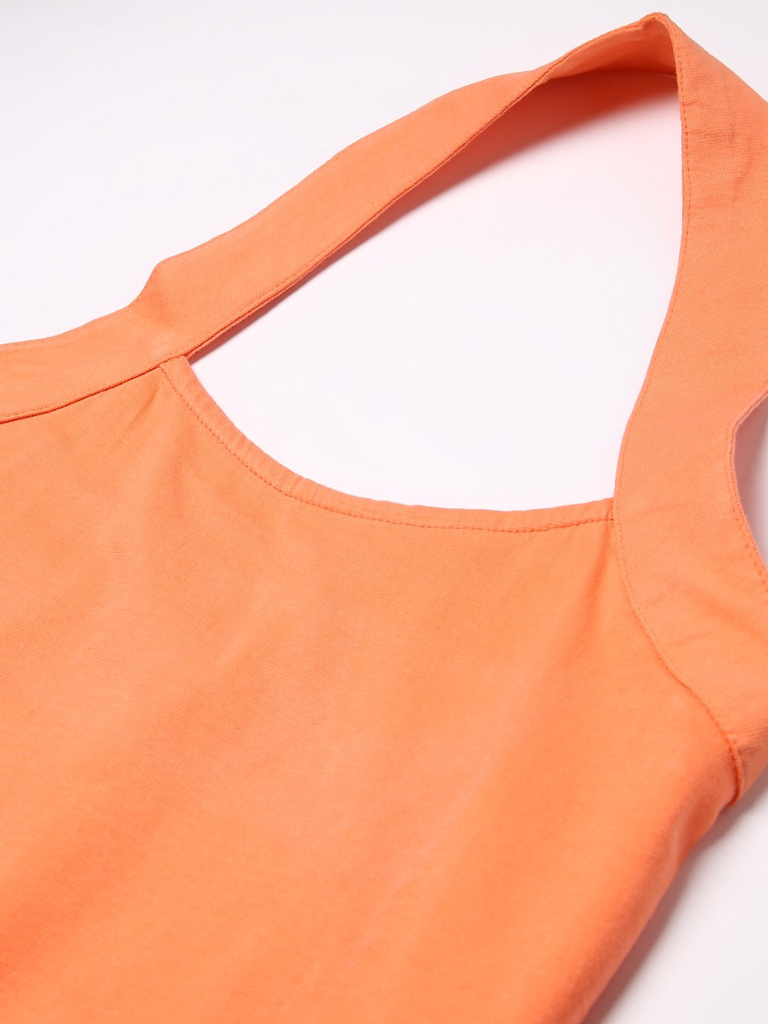 Halterneck Orange Solid Top