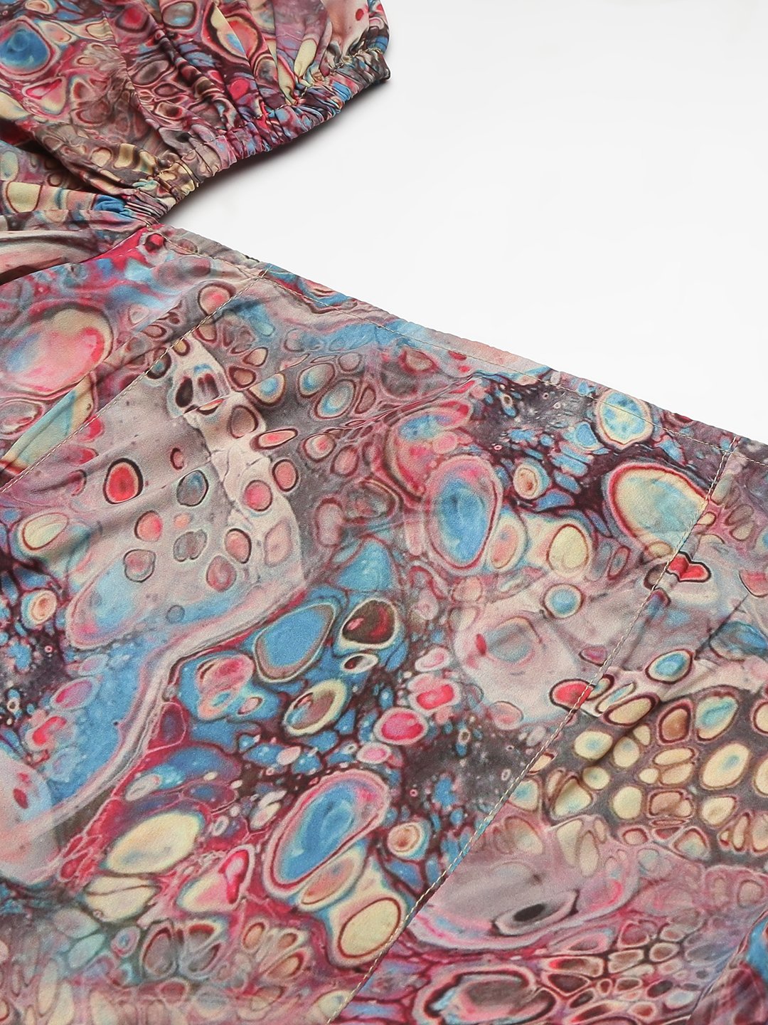 SCORPIUS Multi Printed Puff sleeve top