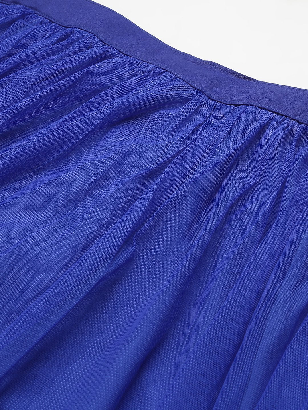 SCORPIUS Royal blue net long skirt