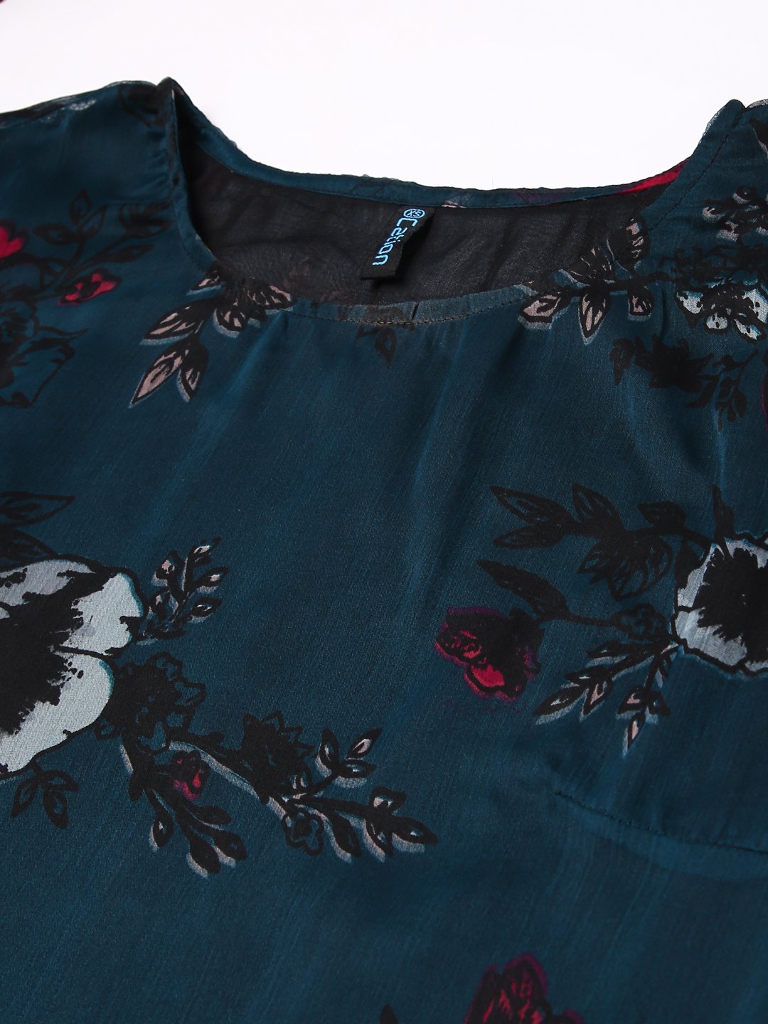 Designer Teal Printed Tunic