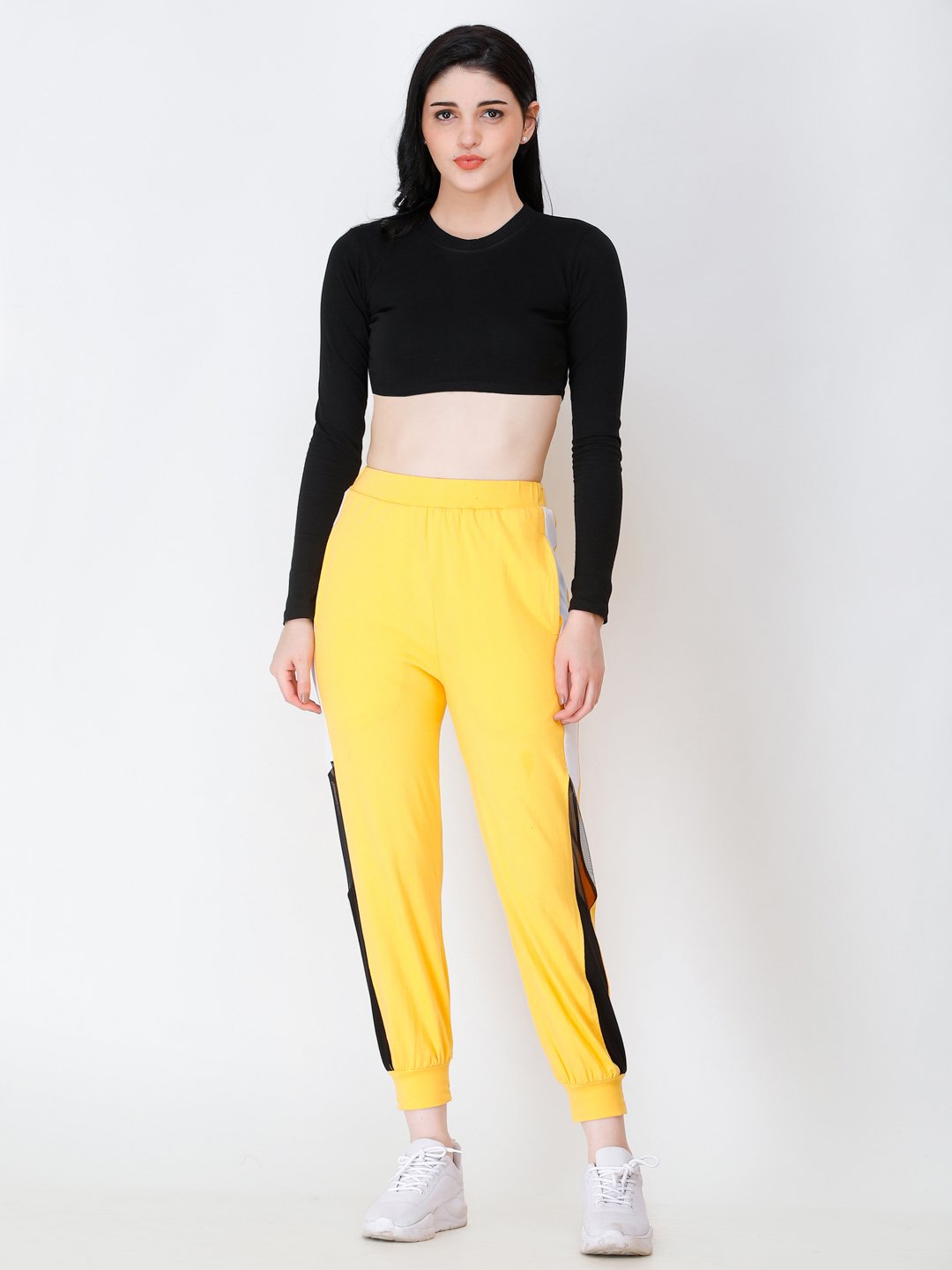 SCORPIUS YELLOW SIDE STRAP TRACK PANT