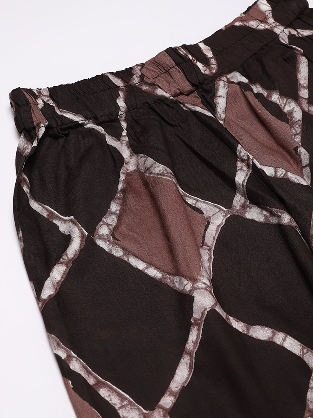 Cation Brown Printed Night Suit