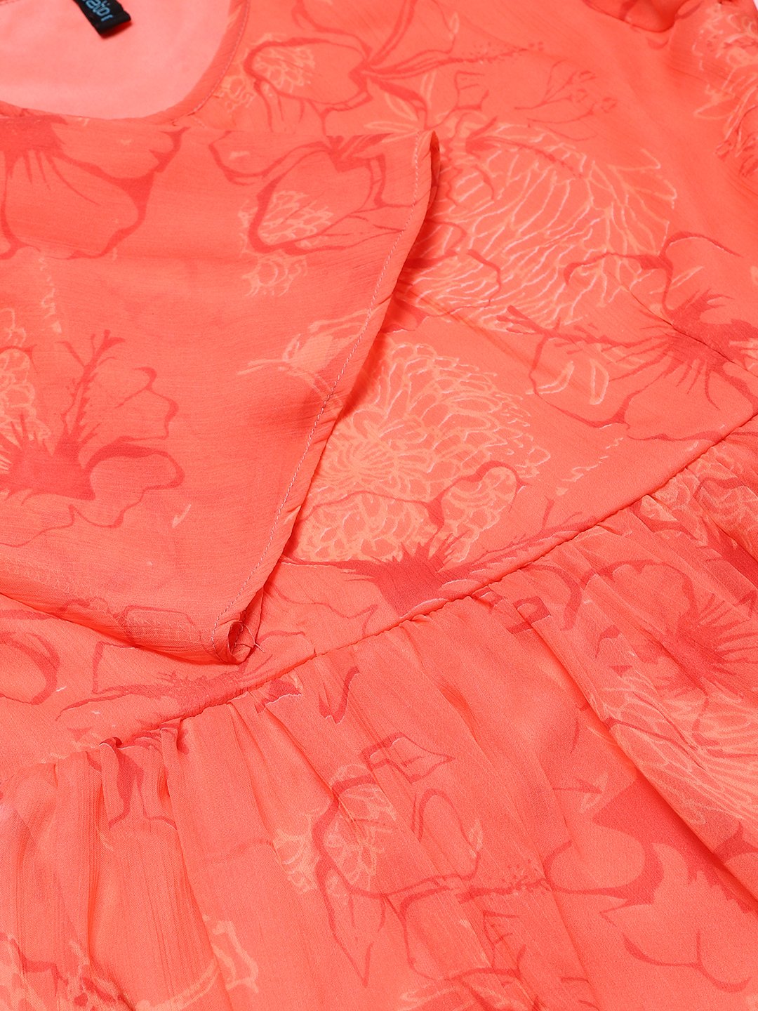 Printed Orange Dress