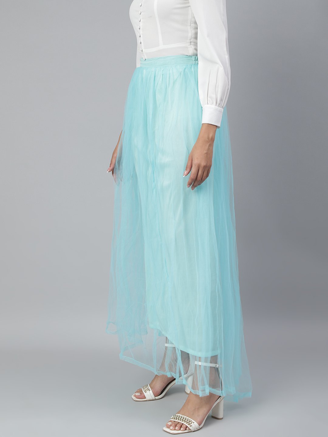 SCORPIUS Green Net long skirt