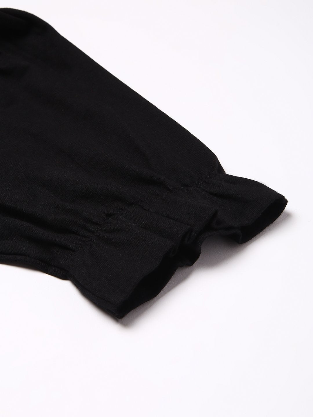 Designer Solid Black Top