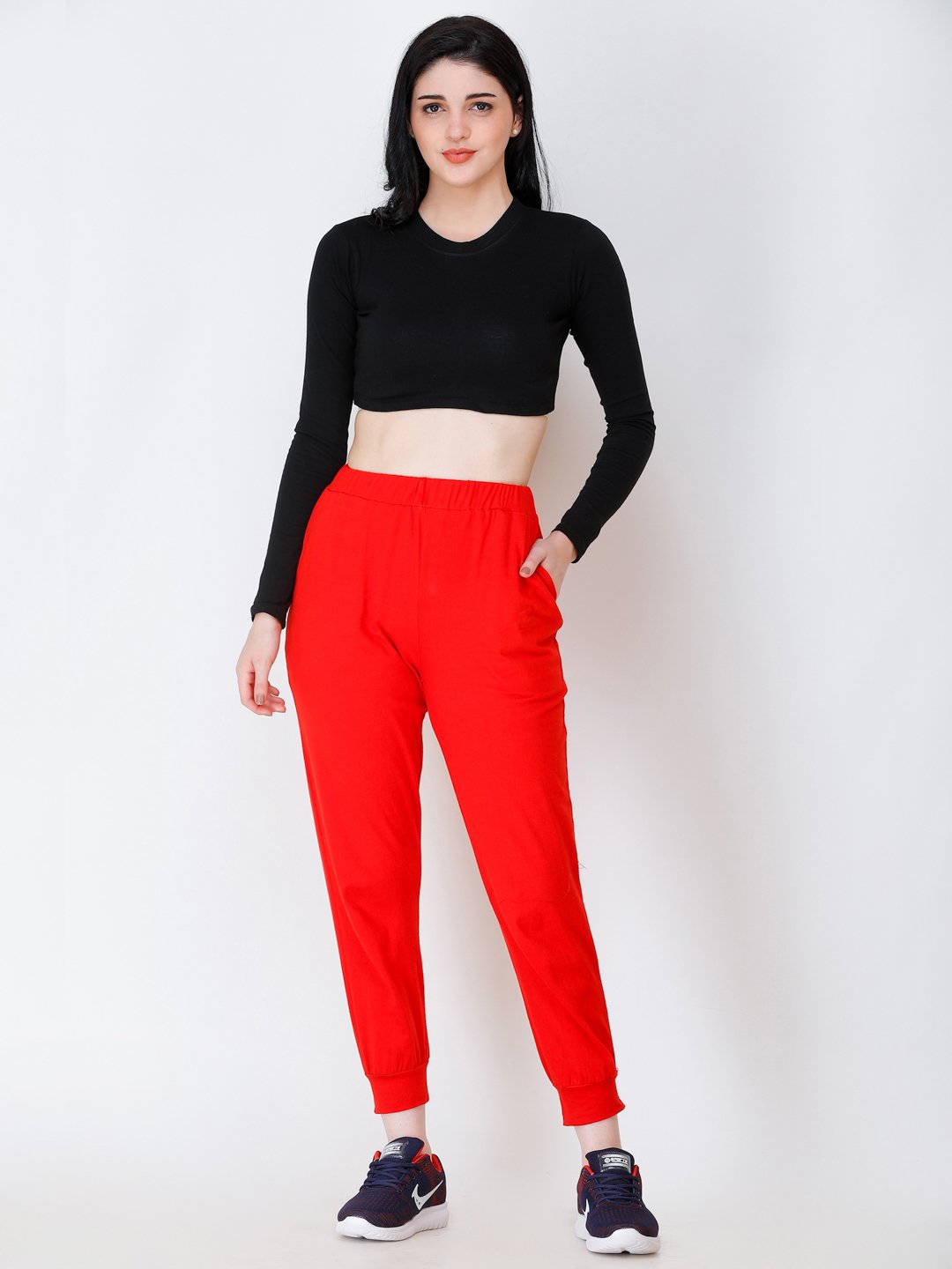 SCORPIUS RED SOLID TRACK PANT