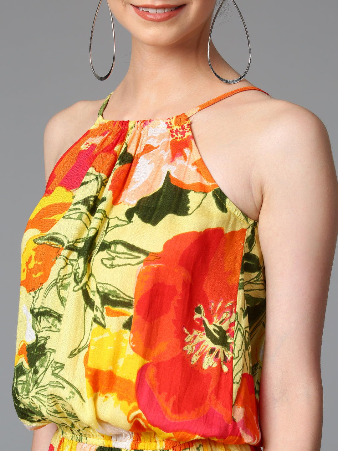 Cation Yellow Printed Jumpsuit