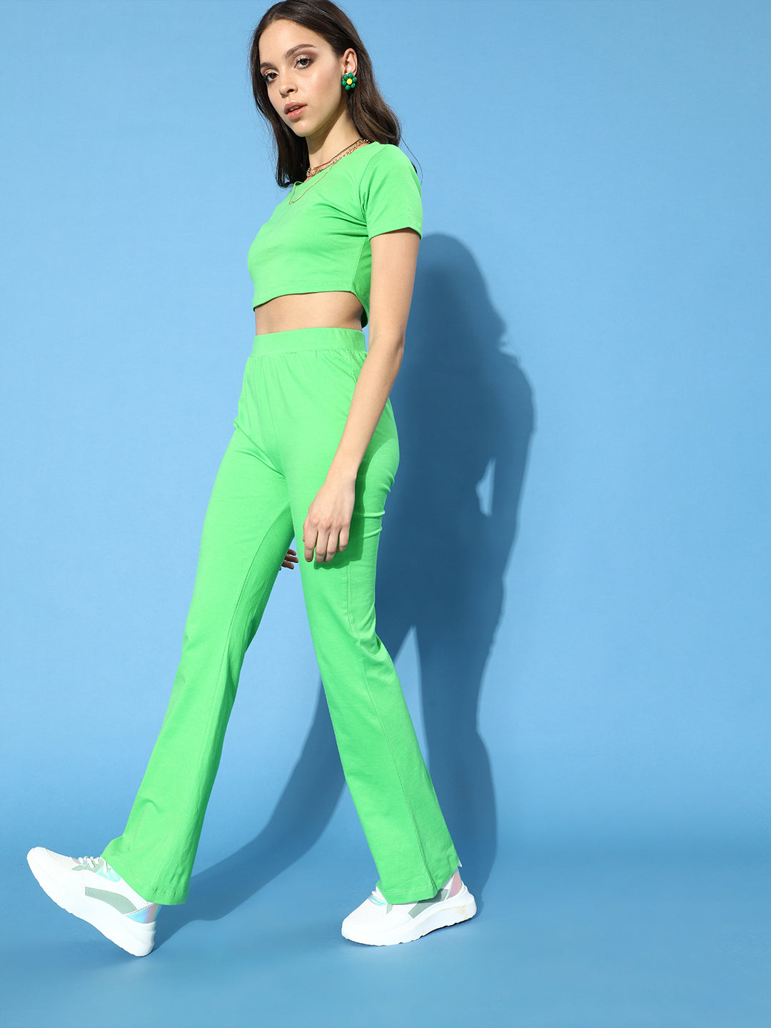 Cation Solid Green Clothing Set