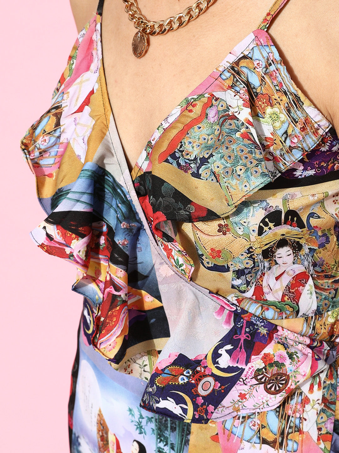 SCORPIUS Rayon Printed Maxi Dress