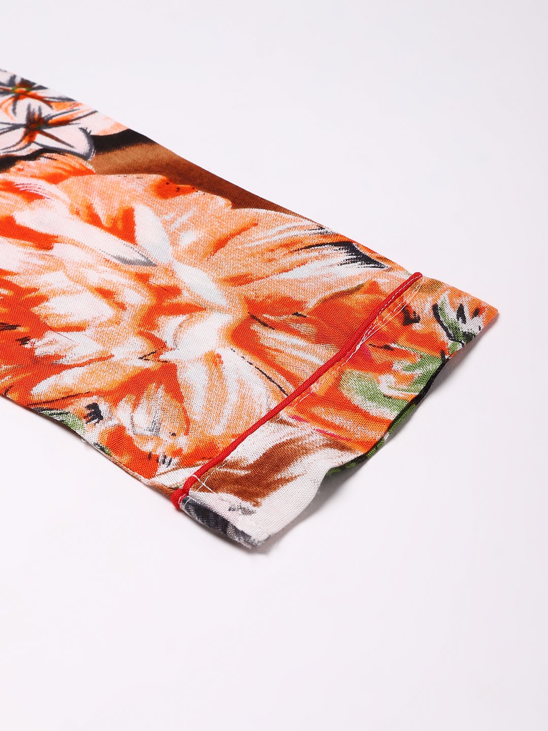 Cation Orange Printed Night Suit