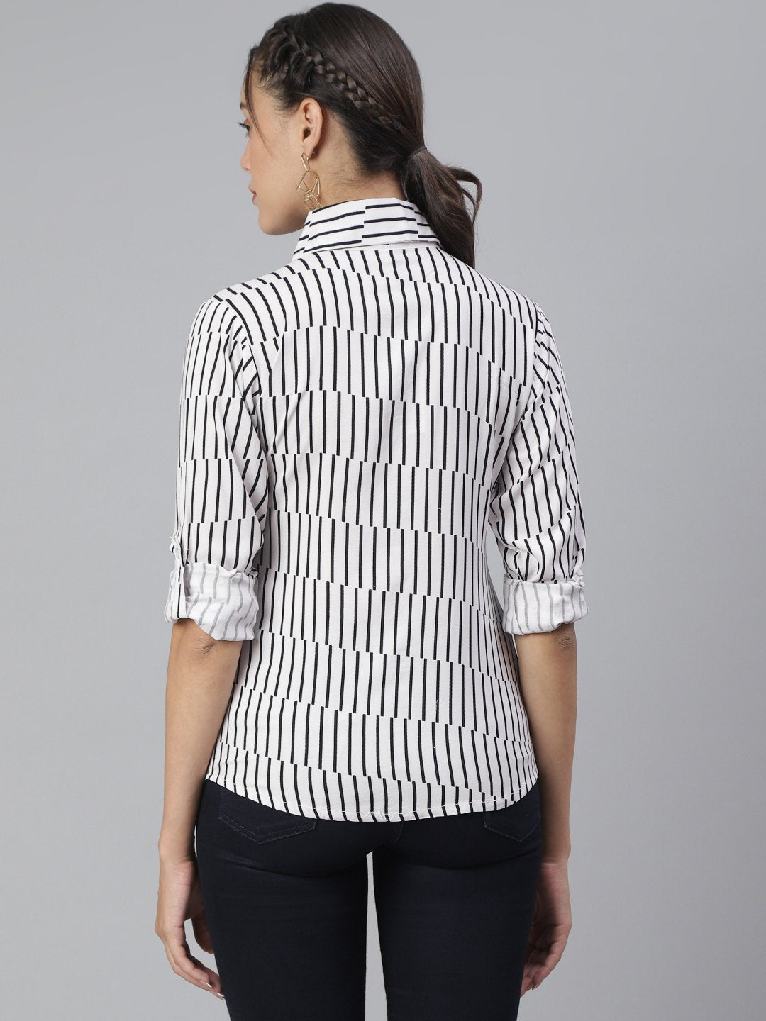 SCORPIUS White Striped Shirt