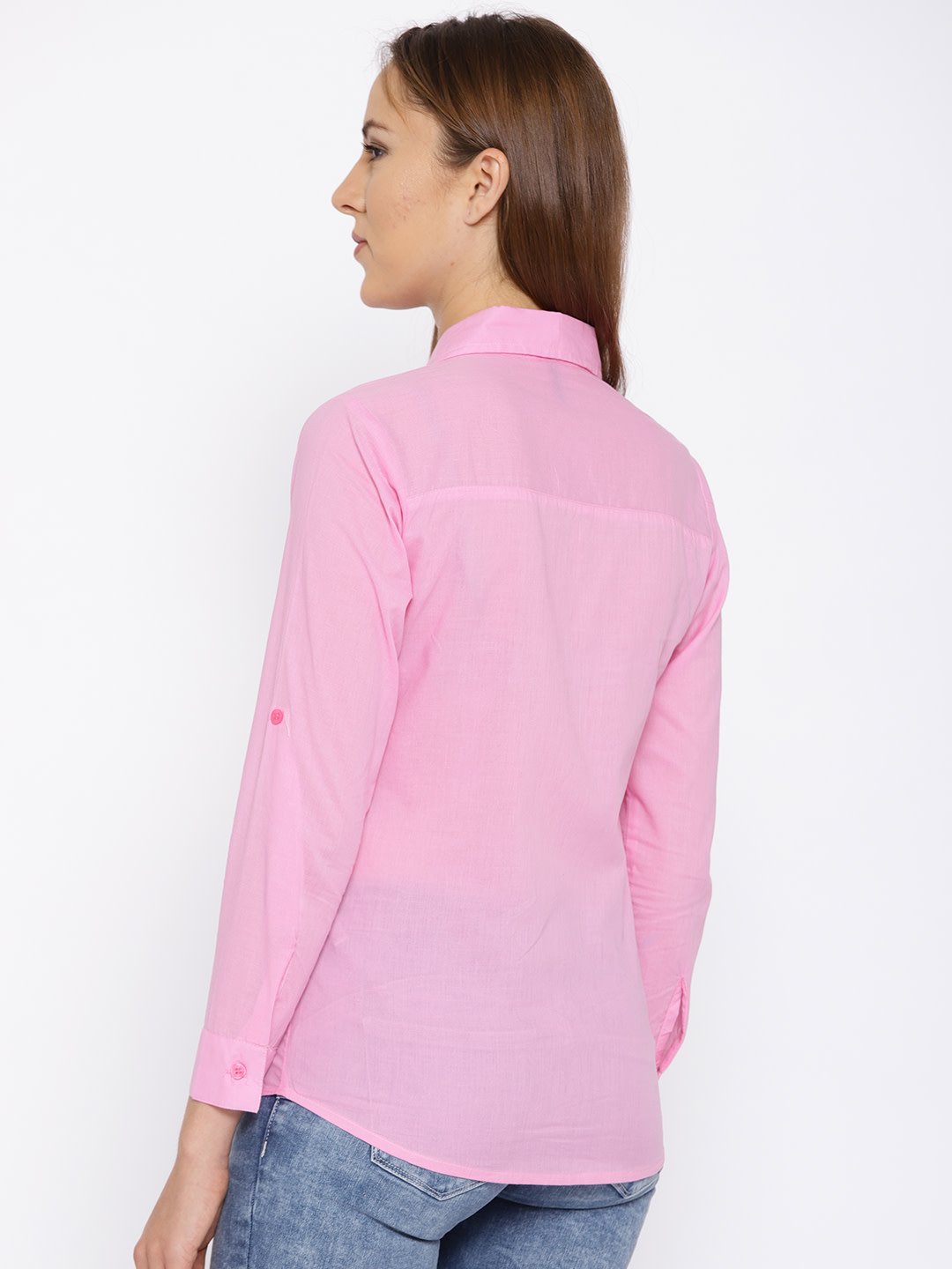 Pink Solid Formal Shirt
